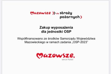 Mazowsze dla straży - Zakup wyposażenia - tabliczka