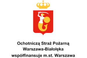 Logo OSP Warszawa -Białołęka współfinansuje miasto Warszawa