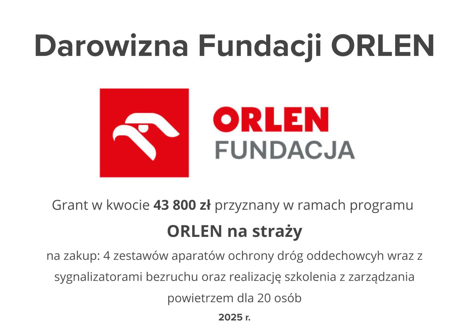 Logo Tablica Fundacji Orlen